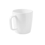 Tasse en céramique blanche avec anse et fini brillant, 450ml couleur blanc