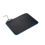 Tapis de souris gaming antidérapant avec modes d'éclairage couleur noir
