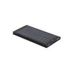 Batterie externe en aluminium avec panneau solaire et lampe de poche avec zone d'impression
