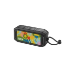 Enceinte étanche avec Bluetooth 5.0 et microphone intégré couleur noir image avec logo