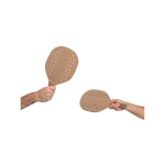 Raquettes de plage en bois avec sac et balle inclus couleur bois foncé quatrième vue