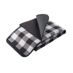 Couverture de pique-nique à carreaux avec poignée de transport 180g/m2 couleur noir troisième vue