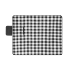 Couverture de pique-nique à carreaux avec poignée de transport 180g/m2 couleur noir quatrième vue