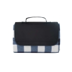 Couverture de pique-nique à carreaux avec poignée de transport 180g/m2 couleur bleu première vue