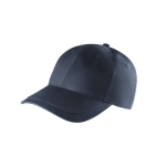 Casquette en coton recyclé à 6 panneaux avec boucle ajustable, 280g/m2 couleur bleu