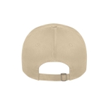 Casquette en coton recyclé à 6 panneaux avec boucle ajustable, 280g/m2 couleur beige deuxième vue