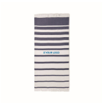Serviette SEAQUAL® en coton et polyester recyclés 300 g/m² 70x140cm vue avec zone d'impression