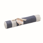Serviette SEAQUAL® en coton et polyester recyclés 300 g/m² 100x170cm couleur bleu