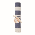 Serviette SEAQUAL® en coton et polyester recyclés 300 g/m² 100x170cm couleur bleu septième vue