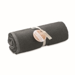 Serviette SEAQUAL® en coton et polyester recyclés 500 g/m² 100x170cm couleur gris