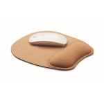 Tapis de souris ergonomique en liège avec base antidérapante couleur beige deuxième vue