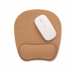 Tapis de souris ergonomique en liège avec base antidérapante couleur beige quatrième vue
