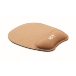 Tapis de souris ergonomique en liège avec base antidérapante couleur beige vue principale