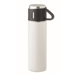 Thermos en acier inoxydable de 420 ml avec bouchon gobelet de 150 ml couleur blanc