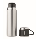 Thermos en acier inoxydable de 420 ml avec bouchon gobelet de 150 ml couleur argenté mat sixième vue