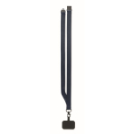 Lanyard en polyester avec attache de sécurité pour le téléphone couleur bleu marine neuvième vue