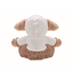 Peluche en forme de lapin avec sweat blanc personnalisable couleur blanc cinquième vue