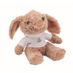 Peluche en forme de lapin avec sweat blanc personnalisable couleur blanc vue principale