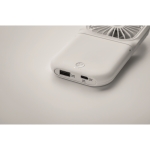 Ventilateur pliable pour bureau ou ordinateur portable à 4 vitesses couleur blanc cinquième vue photographique