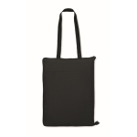 Couverture pique-nique matelassée en PEVA convertible en sac à anses couleur noir cinquième vue