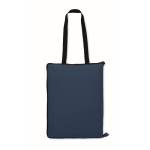Couverture pique-nique matelassée en PEVA convertible en sac à anses couleur bleu cinquième vue