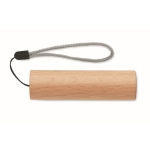 Lampe de poche en bois rechargeable avec 3 modes d'éclairage 5W couleur bois cinquième vue