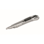 Cutter rétractable en aluminium avec 13 lames en acier au carbone couleur argenté