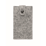 Set de manucure 6 pièces dans une pochette en feutre RPET couleur gris quatrième vue