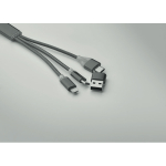 Porte-clés 2-en-1 avec câble de charge à 3 connecteurs
