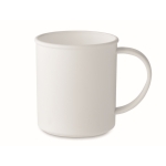 Mug vintage en plastique recyclé d'une capacité de 300 ml couleur blanc
