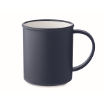 Mug vintage en plastique recyclé d'une capacité de 300 ml couleur bleu marine