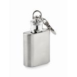 Porte-clés mini flasque en acier inoxydable d'une capacité de 28 ml couleur argenté deuxième vue