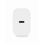 Chargeur rapide et adaptateur mural UE à 2 pôles et connexion type-C couleur blanc deuxième vue