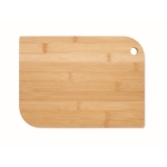 Plateau repas en bambou avec compartiment à couverts couleur bois quatrième vue
