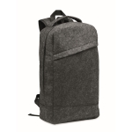 Sac à dos pour ordinateur 13'' feutrine RPET et passant pour trolley couleur gris foncé