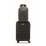 Sac à dos pour ordinateur 13'' feutrine RPET et passant pour trolley couleur gris foncé troisième vue