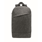 Sac à dos pour ordinateur 13'' feutrine RPET et passant pour trolley couleur gris foncé huitième vue