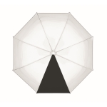 Parapluie transparent 1 panneau en polyester à poignée caoutchouc 23” couleur noir troisième vue