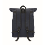 Sac à dos roll top pour ordinateur 15'' en polyester couleur bleu deuxième vue