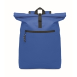 Sac à dos roll top pour ordinateur 15'' en polyester couleur bleu roi