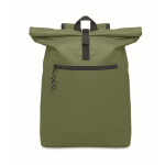 Sac à dos roll top pour ordinateur 15'' en polyester couleur vert militaire