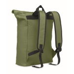 Sac à dos roll top pour ordinateur 15'' en polyester couleur vert militaire troisième vue