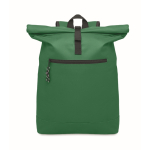 Sac à dos roll top pour ordinateur 15'' en polyester couleur vert foncé