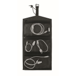 Organisateur de sac enroulable en RPET 3 compartiments et vanity case couleur noir cinquième vue