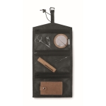 Organisateur de sac enroulable en RPET 3 compartiments et vanity case couleur noir sixième vue
