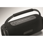 Haut-parleur portable sans fil avec connexions AUX, USB et TF couleur noir vue thématique photographique