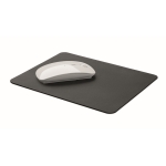 Tapis de souris rectangulaire noir en matériau recyclé couleur noir deuxième vue