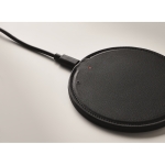 Chargeur sans fil à charge rapide en plastique recyclé 15W couleur noir quatrième vue photographique
