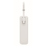 Powerbank avec dragonne et câble USB à prise de type-C 5 000 mAh couleur blanc septième vue