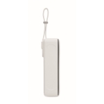 Powerbank avec dragonne et câble USB à prise de type-C 5 000 mAh couleur blanc huitième vue